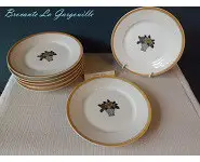 6 assiettes porcelaine Théo Haviland