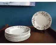 Assiettes à dessert ancien Roseraie